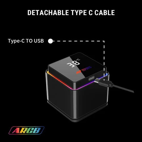 Ant Esports ICEStorm-240 ARGB CPU Liquid Cooler with Temperature Display
